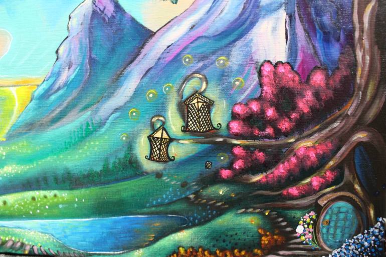 Original Conceptual Landscape Painting by Brandon Harris