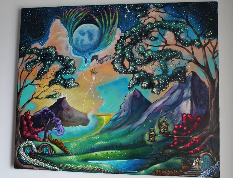 Original Conceptual Landscape Painting by Brandon Harris