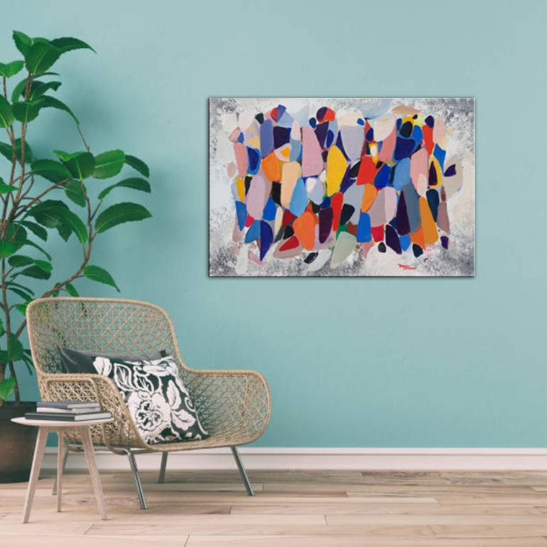 Original Fine Art Abstract Painting by Hayk Miqayelyan