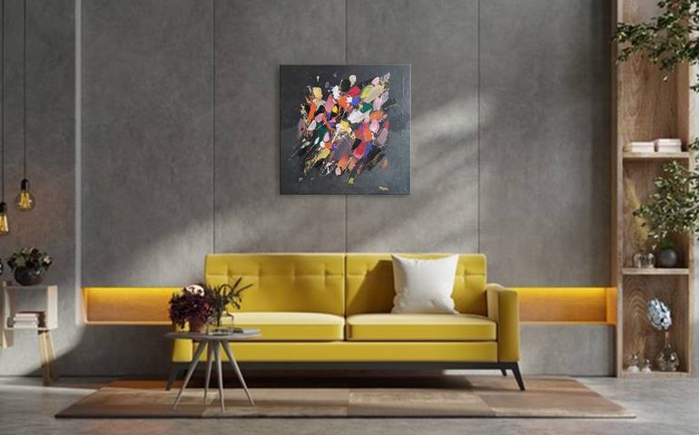 Original Art Deco Abstract Painting by Hayk Miqayelyan