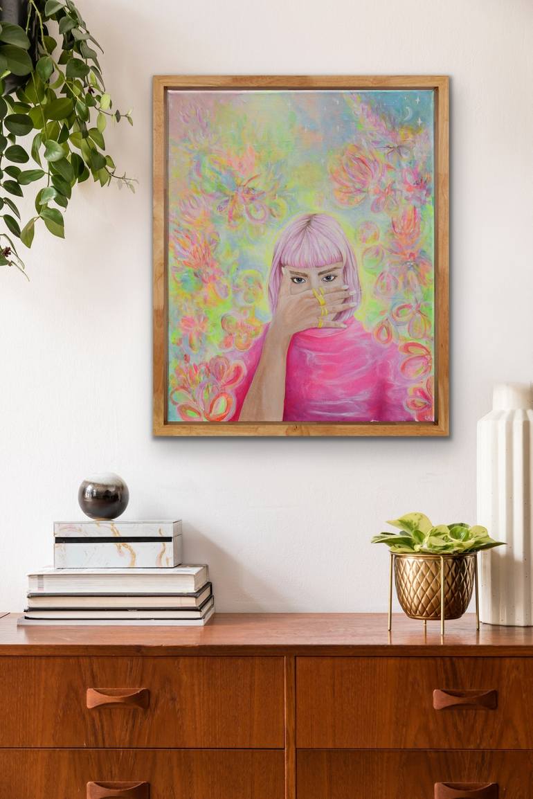 Original Fine Art Portrait Painting by LANI BUCKLAND