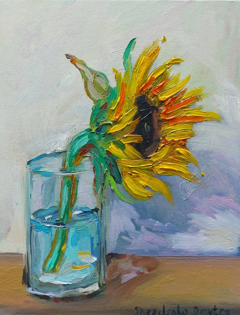 Original Expressionism Botanic Painting by Dmytro Shepelenko