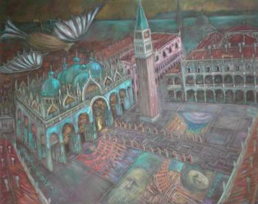 Original Expressionism Architecture Paintings by Edward Tabachnik