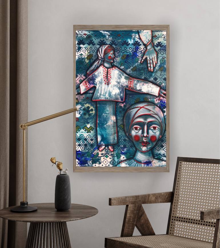 Original Contemporary People Painting by Yuliia Chaika