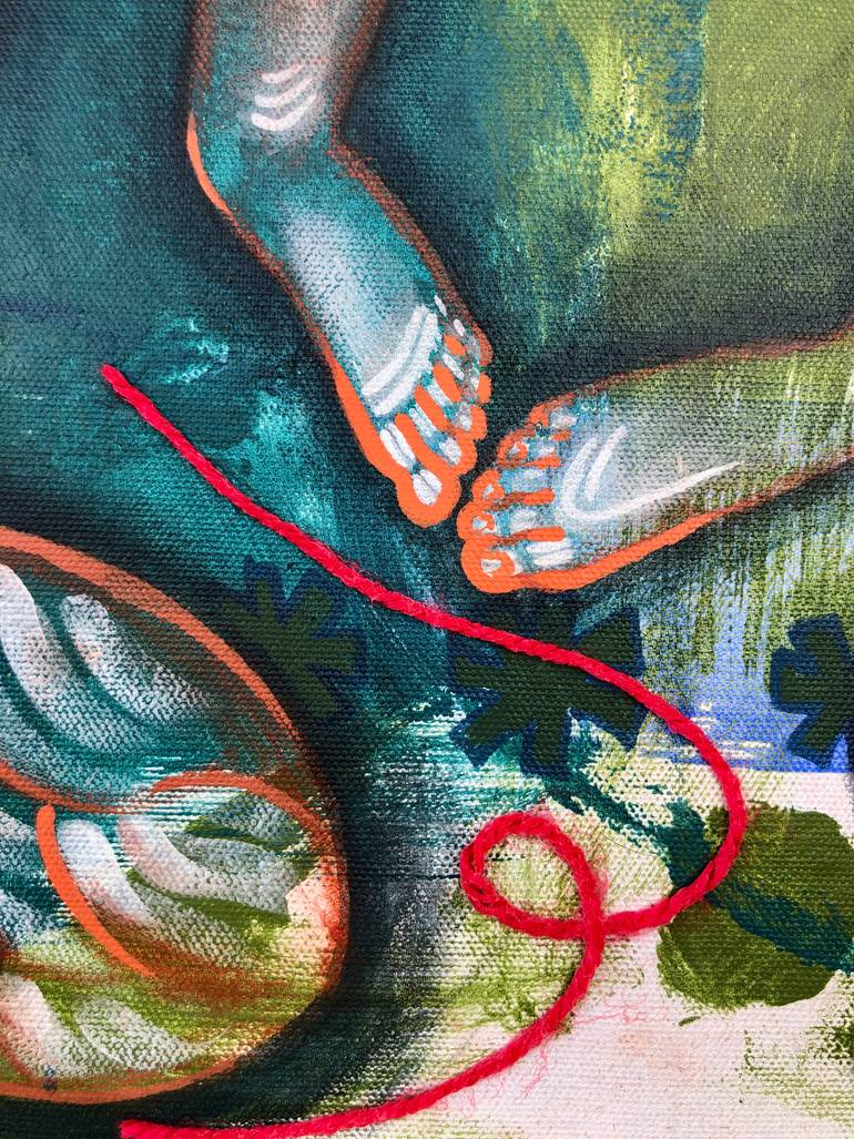 Original Contemporary People Painting by Yuliia Chaika