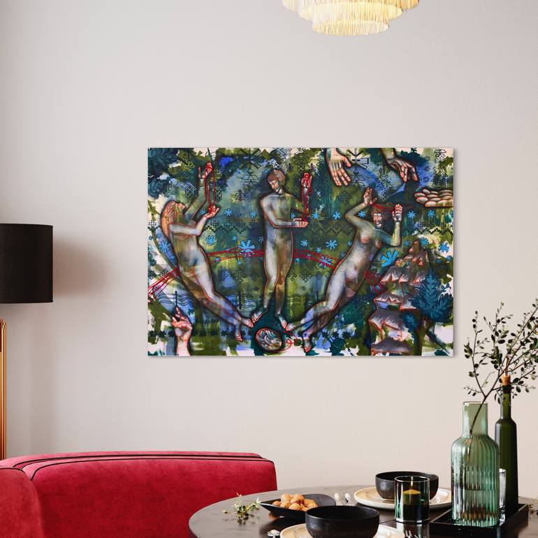 Original Contemporary People Painting by Yuliia Chaika