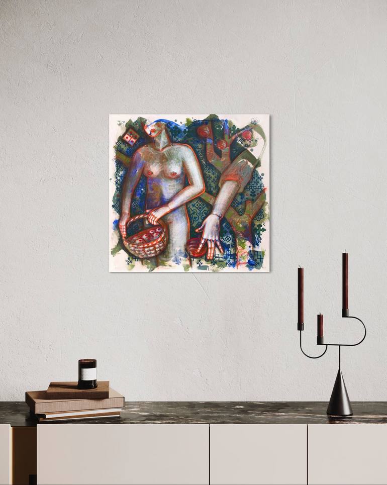 Original Figurative Abstract Painting by Yuliia Chaika
