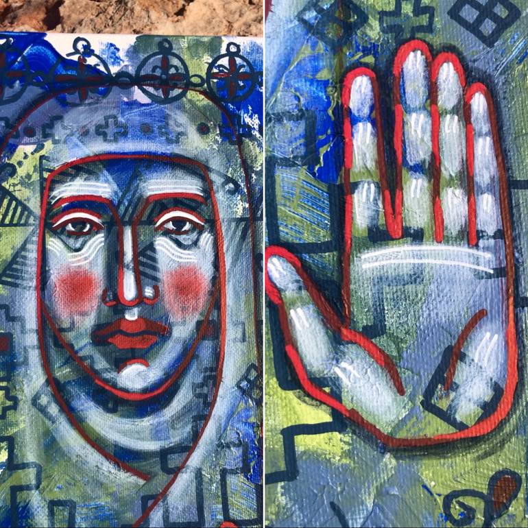 Original Abstract People Painting by Yuliia Chaika