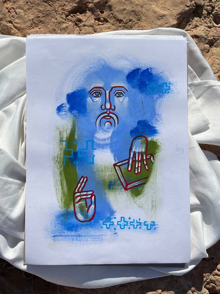 Original Portraiture Abstract Painting by Yuliia Chaika