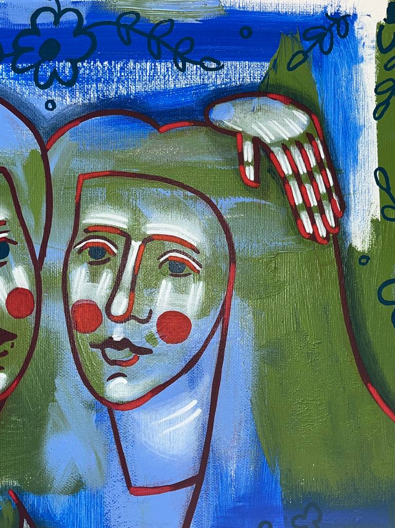 Original Abstract People Painting by Yuliia Chaika