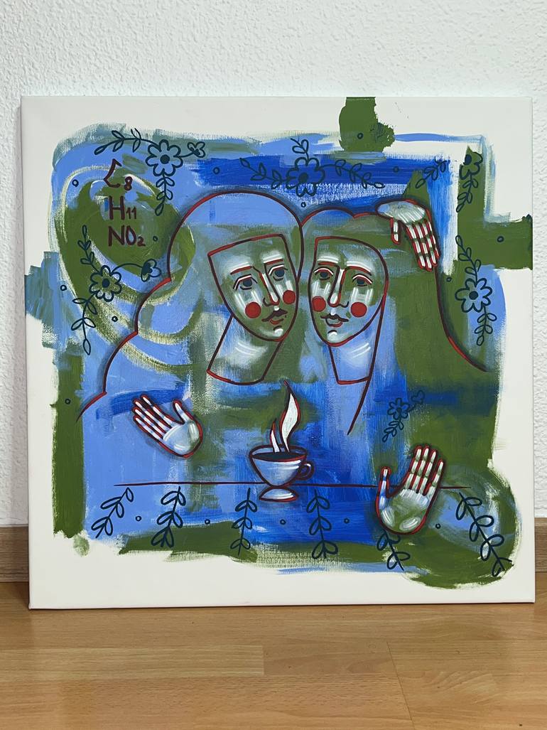 Original Abstract People Painting by Yuliia Chaika