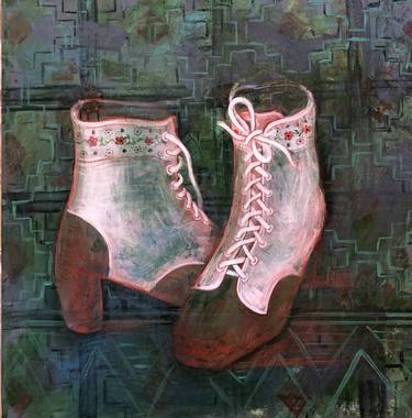 INDEPENDENCE BOOTS, CRYLIC, SANGUINE ON CANVAS thumb