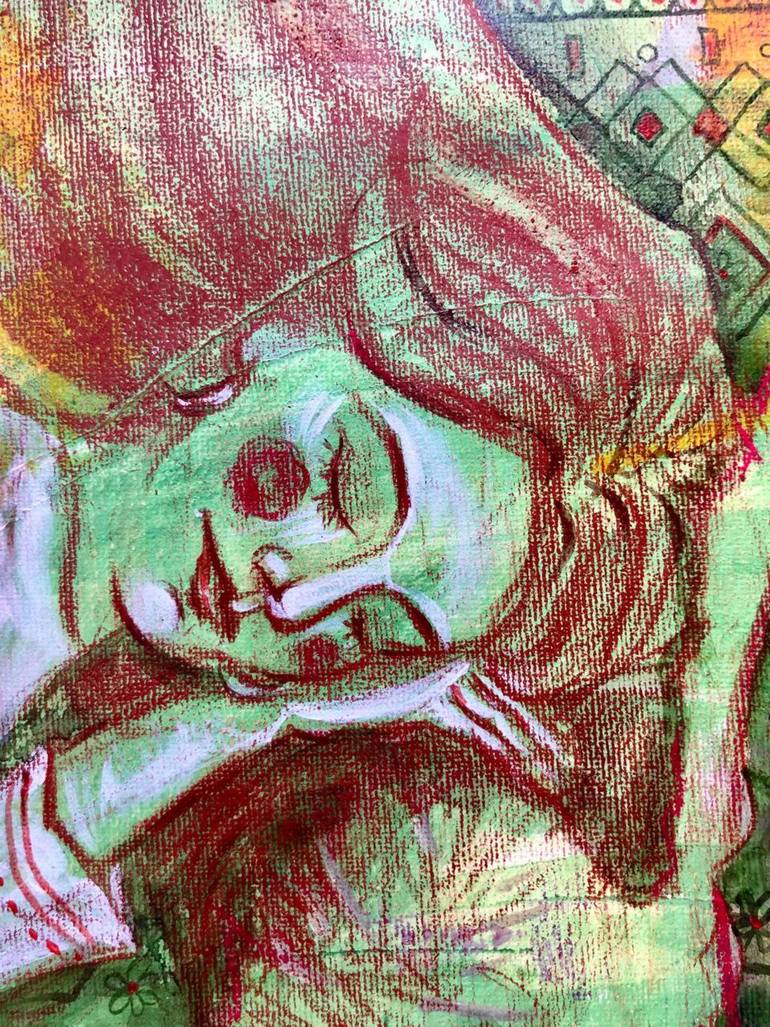 Original Figurative Cats Painting by Yuliia Chaika