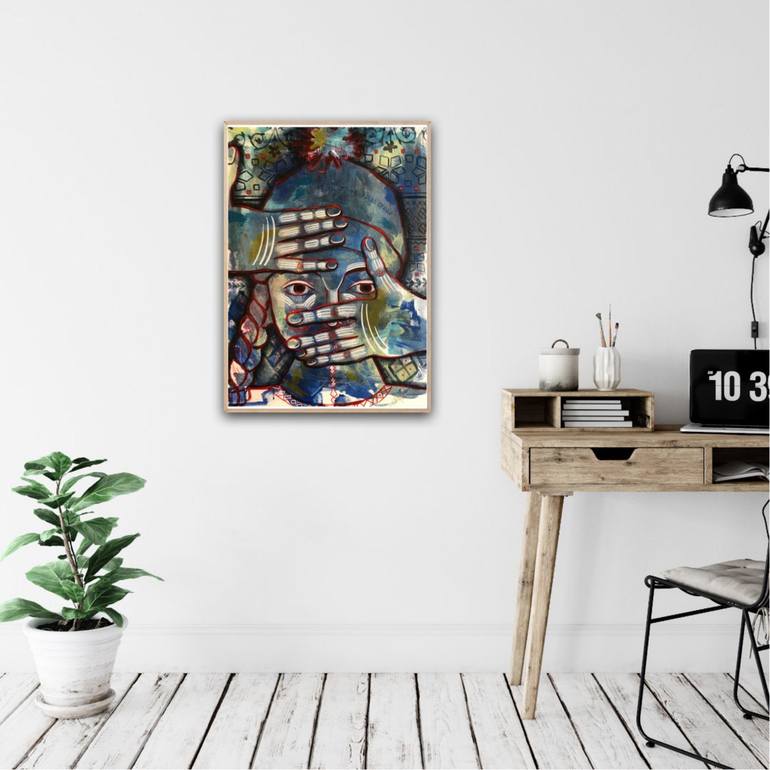 Original Abstract People Painting by Yuliia Chaika