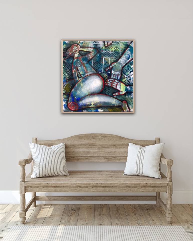 Original Abstract Women Painting by Yuliia Chaika