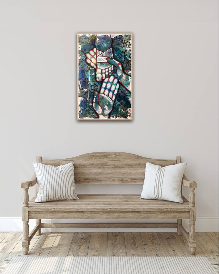 Original Abstract Religion Painting by Yuliia Chaika