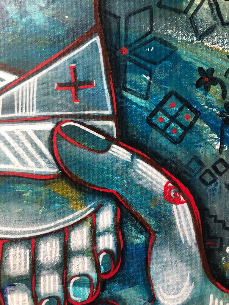 Original Abstract Religion Painting by Yuliia Chaika
