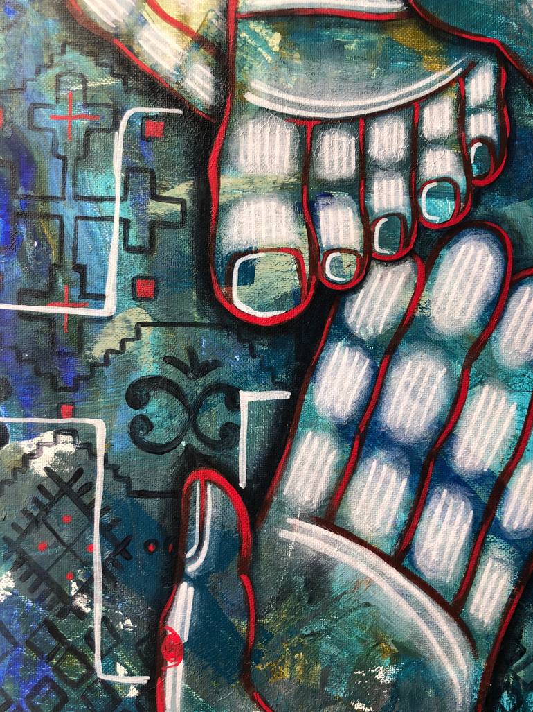 Original Abstract Religion Painting by Yuliia Chaika