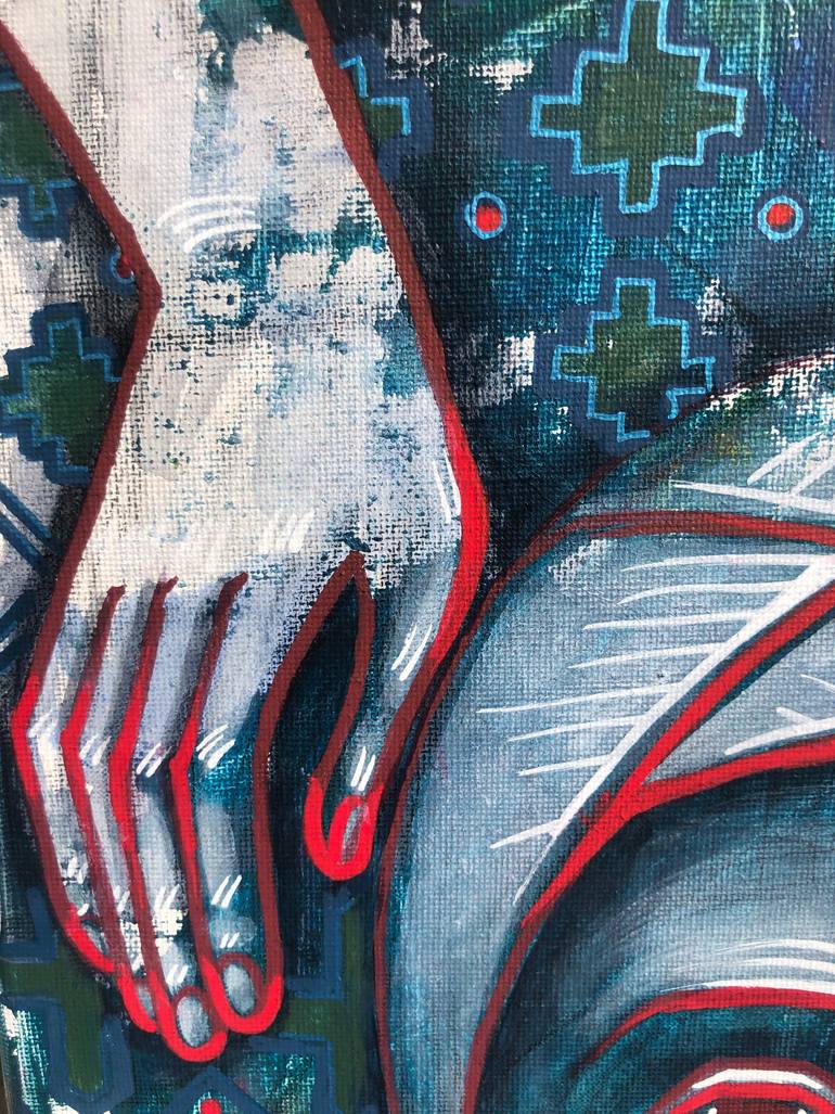 Original Contemporary Portrait Painting by Yuliia Chaika