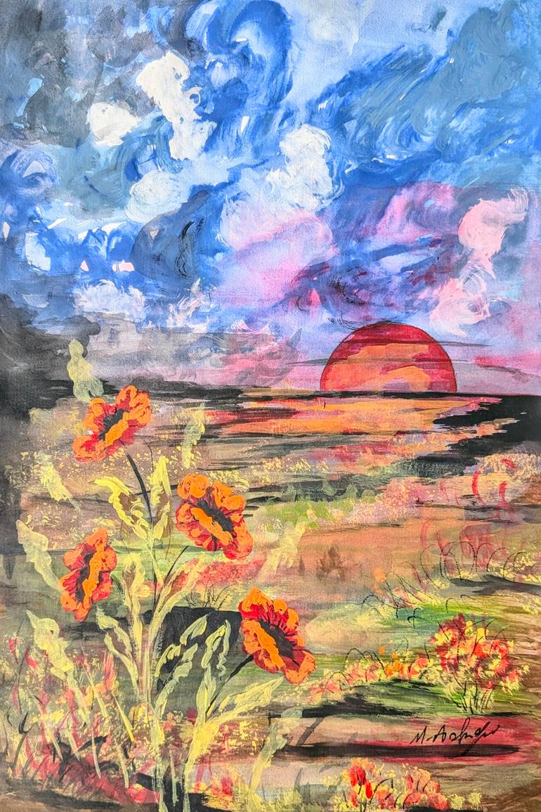 Original Impressionism Landscape Painting by Mansoureh Ashrafi