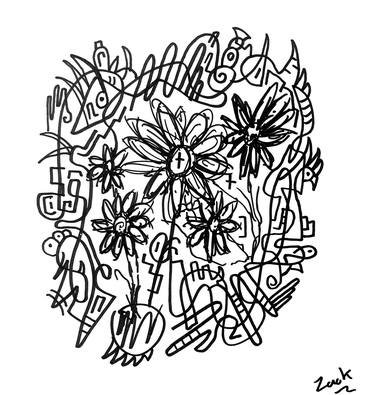 Original Abstract Expressionism Abstract Drawing by N Saxton 