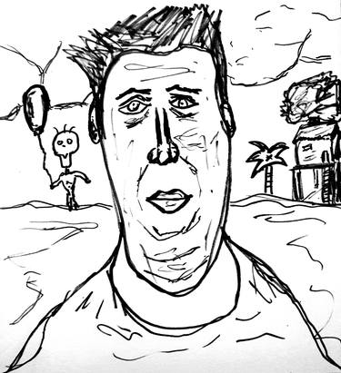 Original Contemporary Graffiti Drawing by N Saxton 