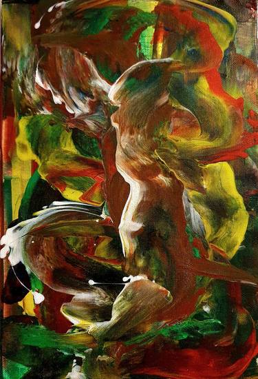 Original Abstract Expressionism Abstract Painting by N Saxton 