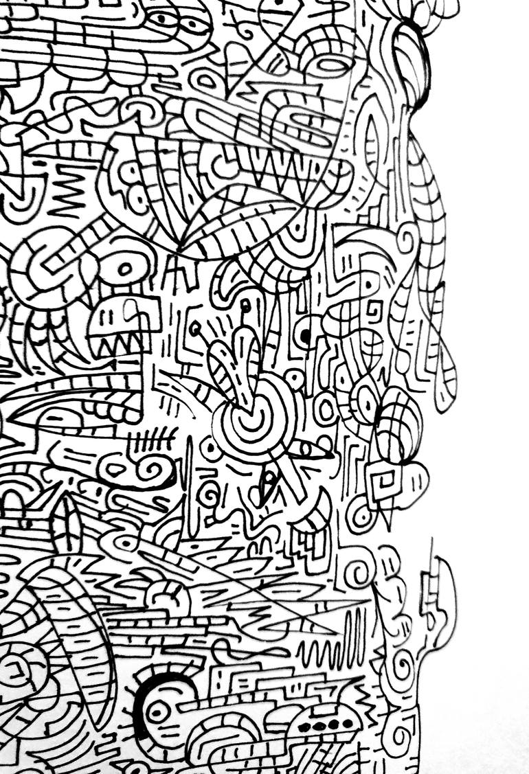 Original Abstract Expressionism Abstract Drawing by N Saxton 