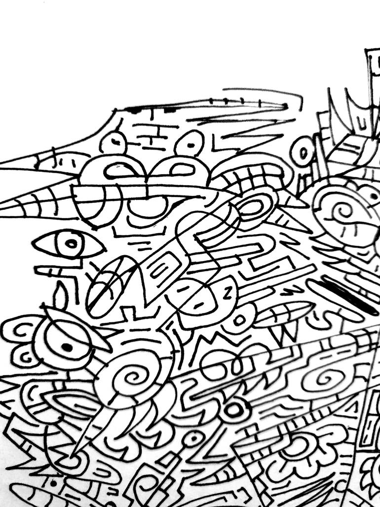 Original Abstract Expressionism Abstract Drawing by N Saxton 