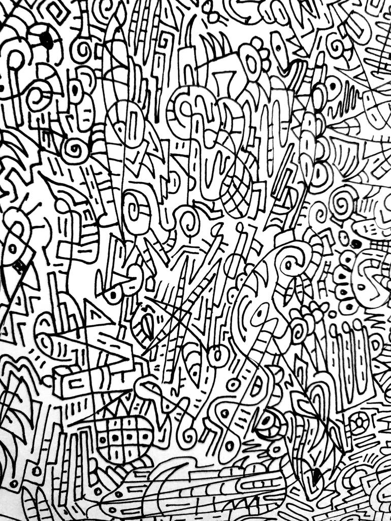 Original Abstract Expressionism Abstract Drawing by N Saxton 