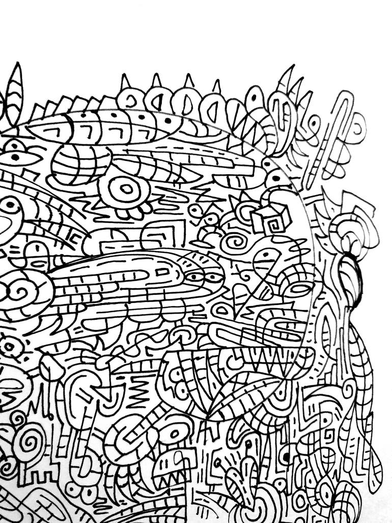 Original Abstract Expressionism Abstract Drawing by N Saxton 