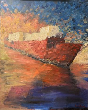Original Impressionism Ship Paintings by Iswald Smoak