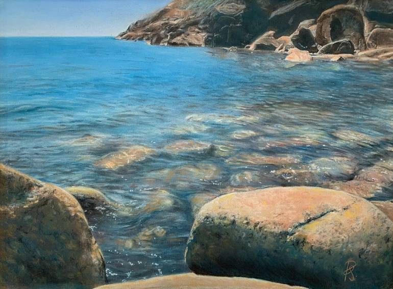 Original Seascape Painting by Paul Stanley  Illustration Art on Paper  Penberth