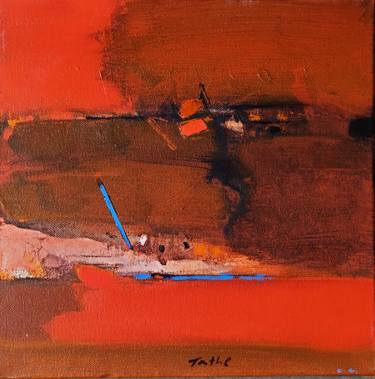 Original Abstract Expressionism Abstract Painting by Pandurang Tathe