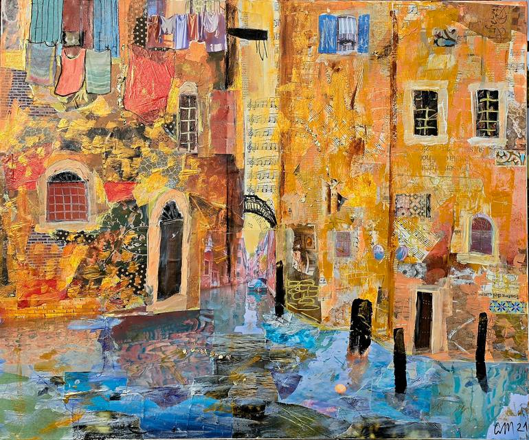 Original Expressionism Landscape Mixed Media by Galya Mead