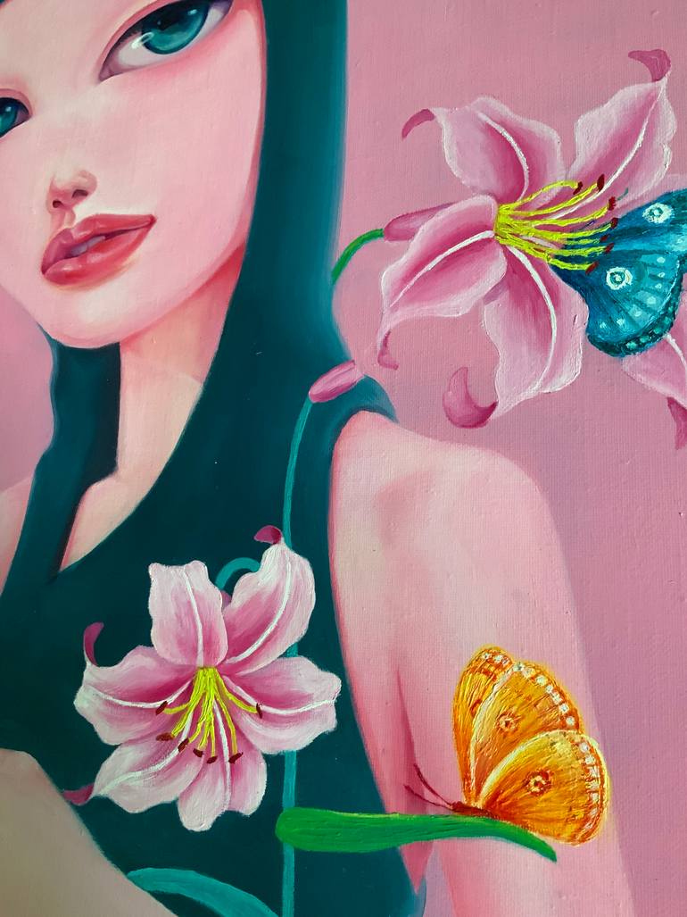 Original Pop Art Women Painting by Okjin Seo