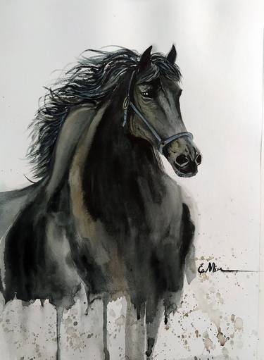 Original Realism Horse Paintings by Ellie Mir