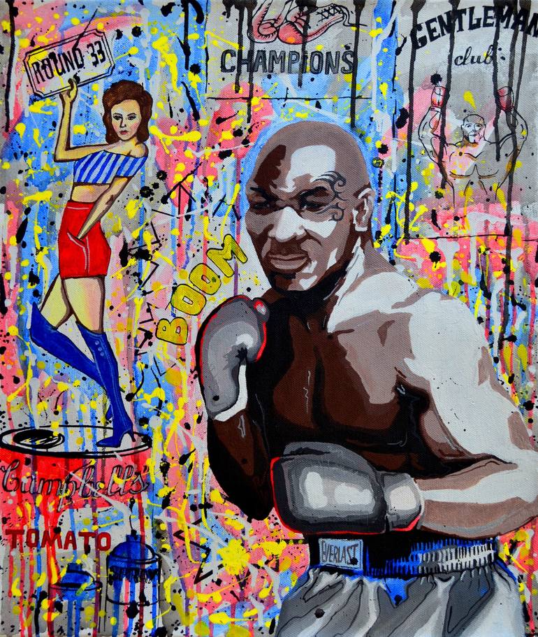 Gentleman | Mike Tyson Painting by Carrot Parrot Cigarette | Saatchi Art