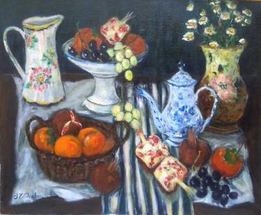 Print of Still Life Paintings by Josyane Desclaux