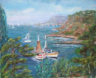 Original Impressionism Seascape Paintings by Josyane Desclaux