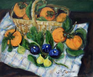 Original Impressionism Still Life Paintings by Josyane Desclaux