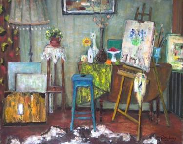 Print of Impressionism Interiors Paintings by Josyane Desclaux