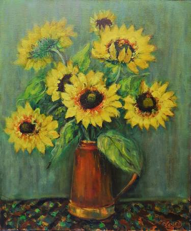 Original Impressionism Floral Paintings by Josyane Desclaux