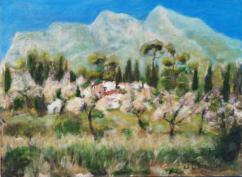 Print of Impressionism Landscape Paintings by Josyane Desclaux
