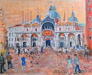 Original Impressionism Architecture Paintings by Josyane Desclaux