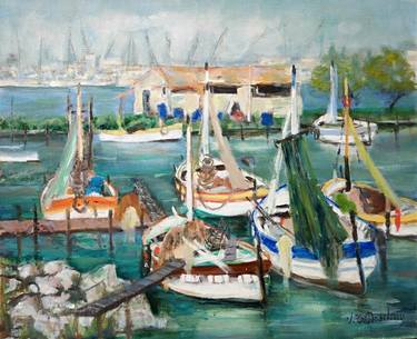 Original Impressionism Seascape Paintings by Josyane Desclaux