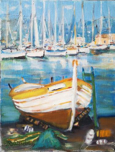 Print of Impressionism Boat Paintings by Josyane Desclaux