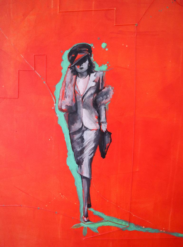 Original Figurative People Painting by Marta Solaz