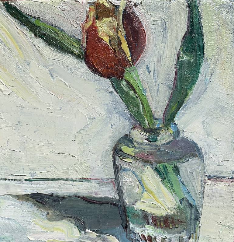 Small Tulip Painting by Michele Ramirez Saatchi Art