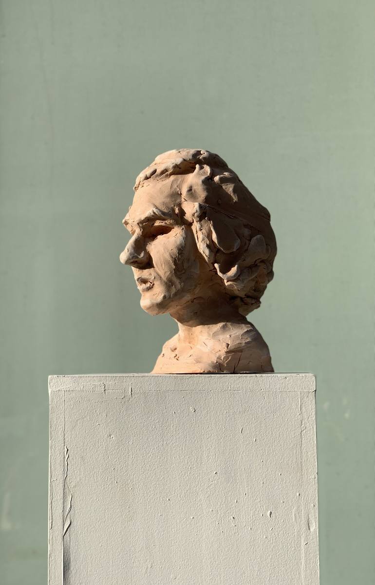 Original Figurative Portrait Sculpture by Joseph Zovickian